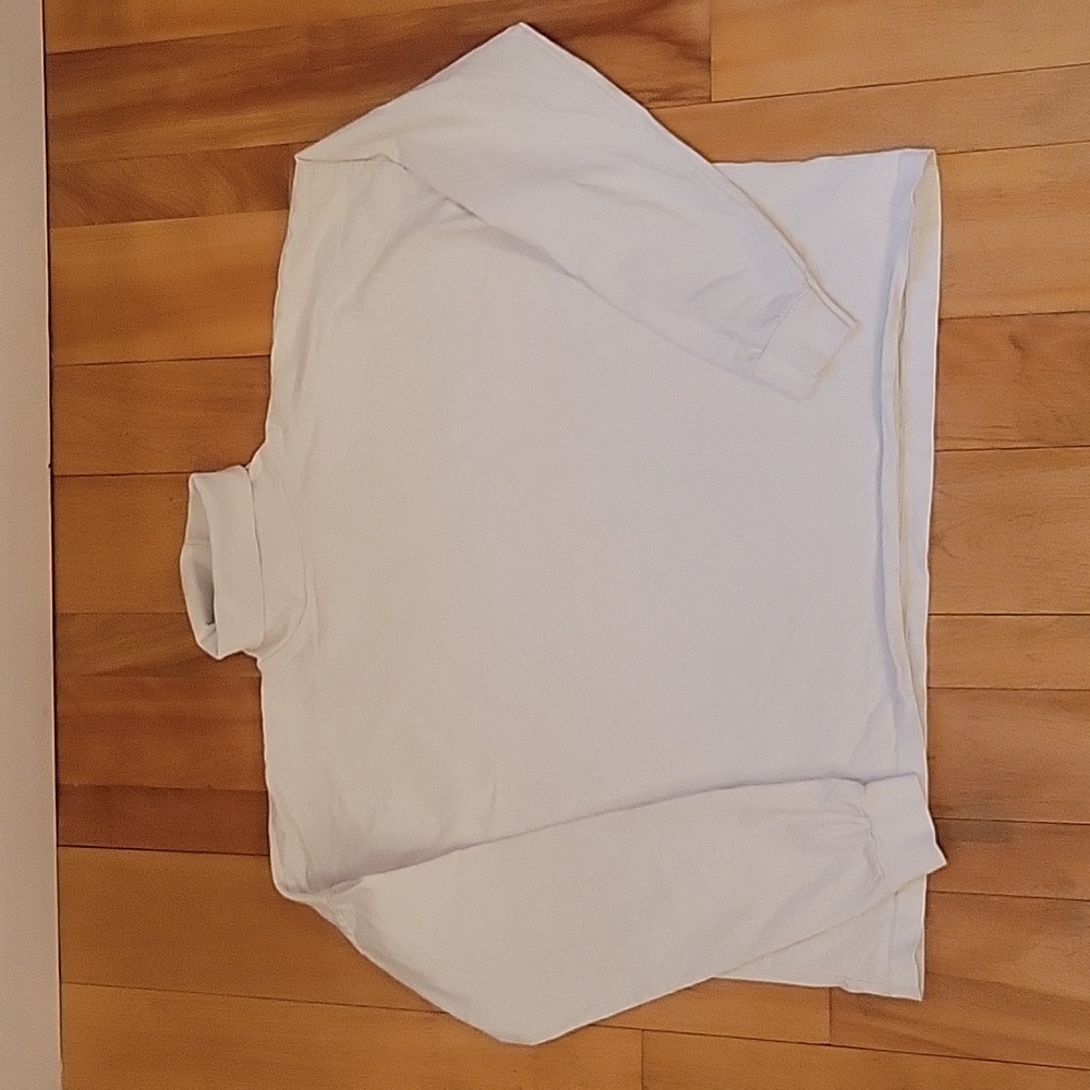 Los Angeles Apparel cream turtleneck baggy crop top M /L unisex